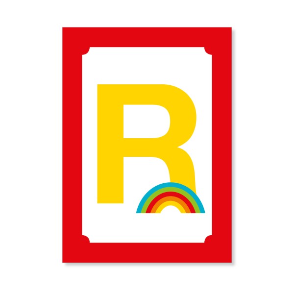 ABC Postkarte – R