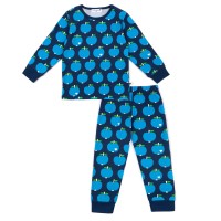 Kinderschlafanzug Apfel - Blau