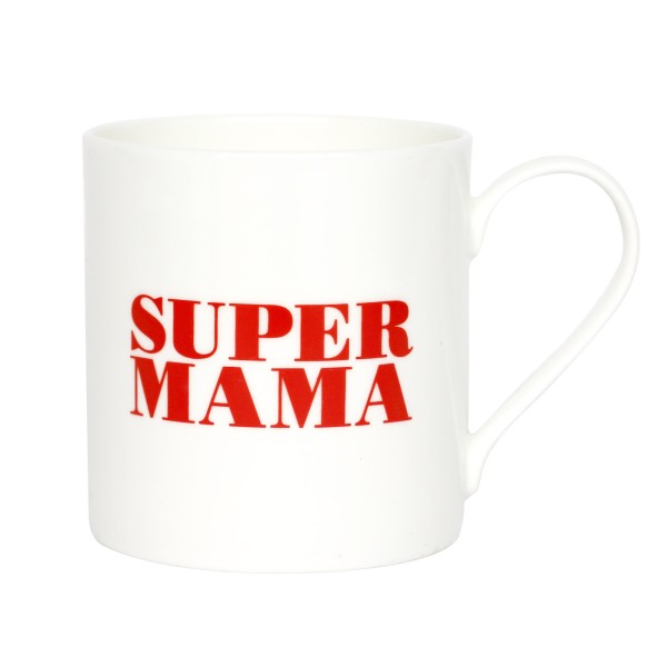 Porzellanbecher Super Mama