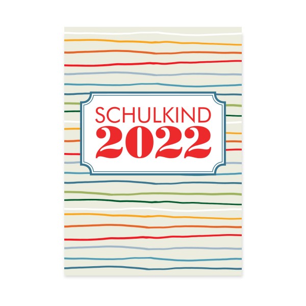 Postkarte Schulkind 2022