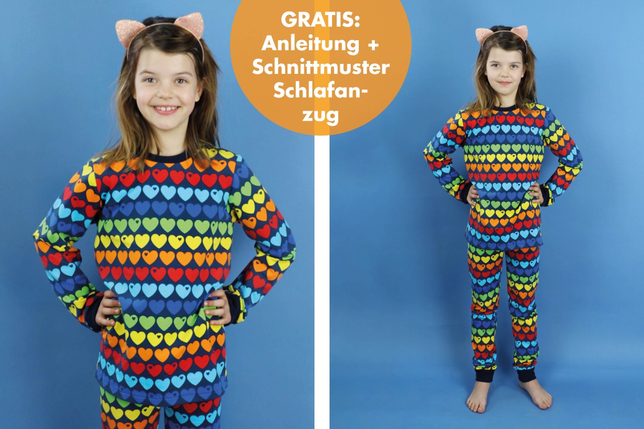 ♥ FREEBIE ♥ – Gratis Schlafanzug Schnittmuster für Kinder für unsere NL Abonnenten