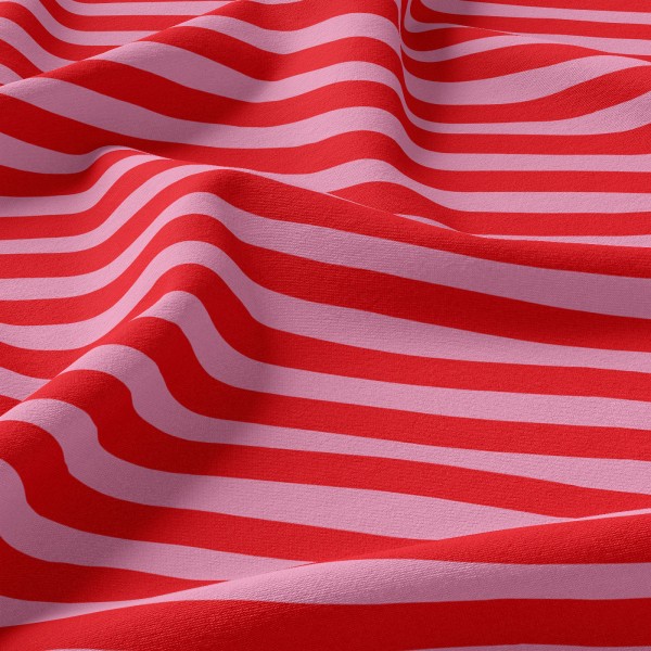 byGraziela bunter Wild Stripes Sweat Stoff rot pinke Streifen