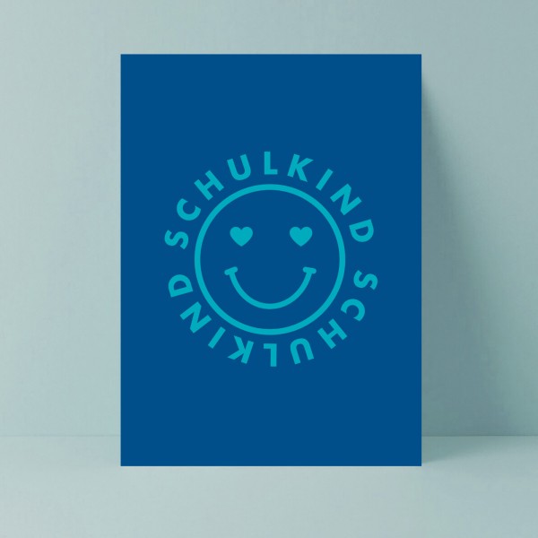 Postkarte Schulkind Smiley