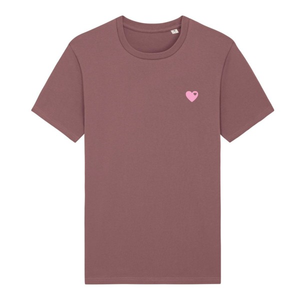 T-Shirt Herz - Aubergine