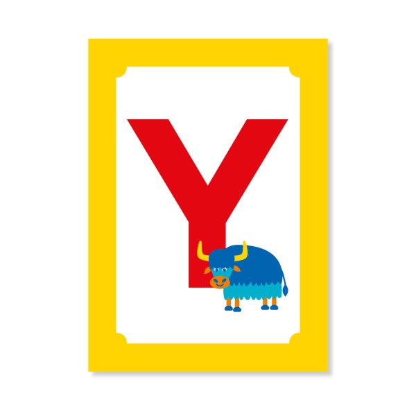ABC Postkarte – Y
