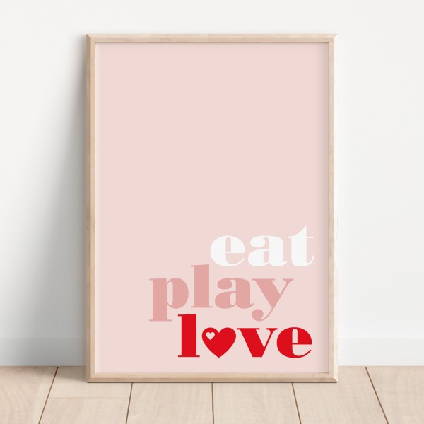 Poster eat play love