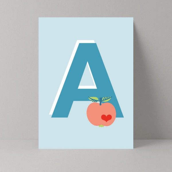 Alphabet Postkarte A-Z