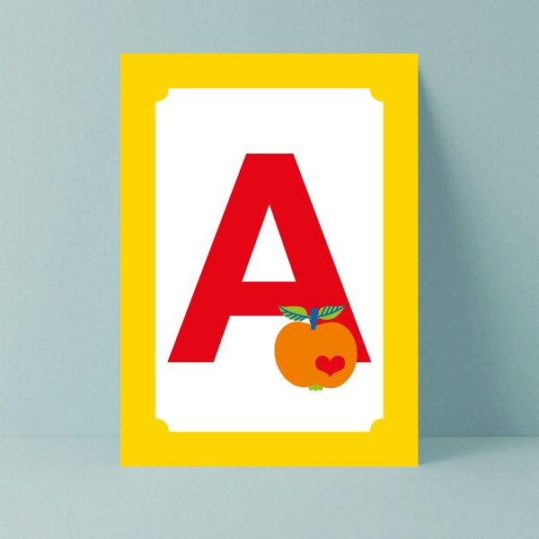 Alphabet Postkarte A-Z - bunt