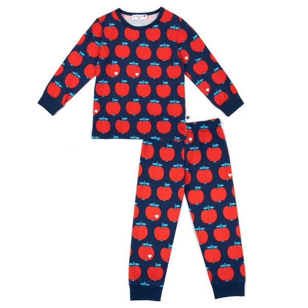 Kinderschlafanzug Apfel - Rot