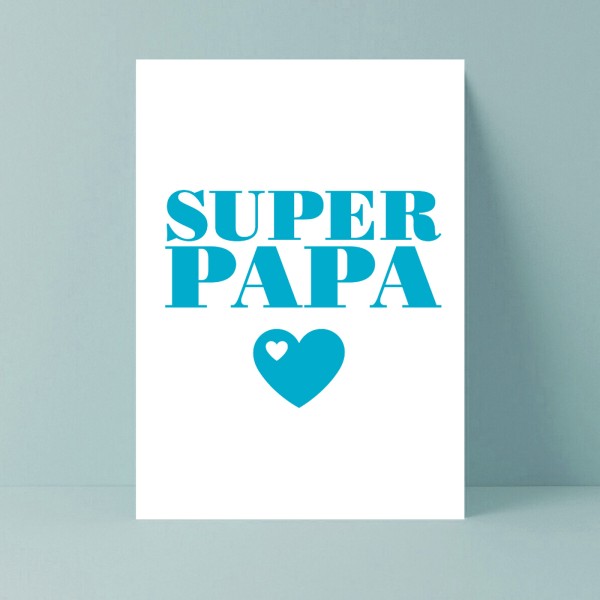 Postkarte Super Papa