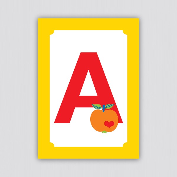 ABC Postkarte – A